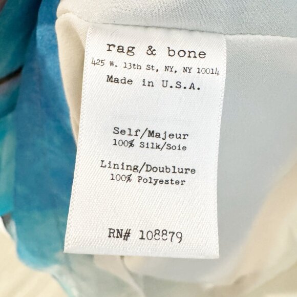 Rag & Bone 100% Silk Tribeca Abstract Mini Dress Party Luxury Contemporary 2 - Picture 5 of 10